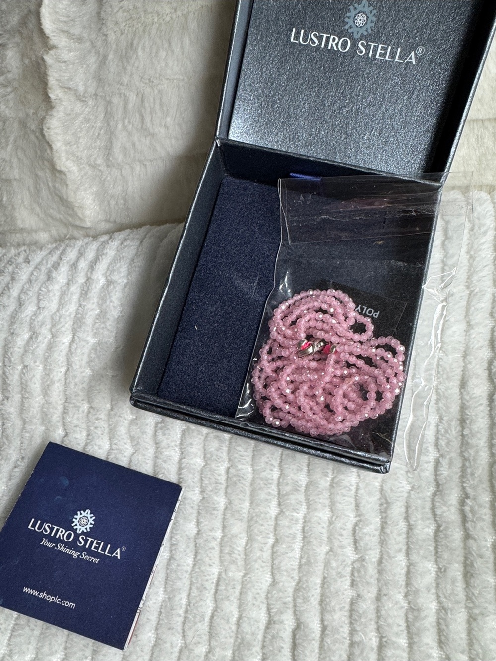 Bracelet 8 inches Pink color CZ. 5 rows.Beaded bracelet. Lobster claw. 49.00 ctw